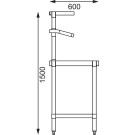 Grande table de préparation inox avec support bacs GN - 1800 x 600 x 1500 mm - VOGUE