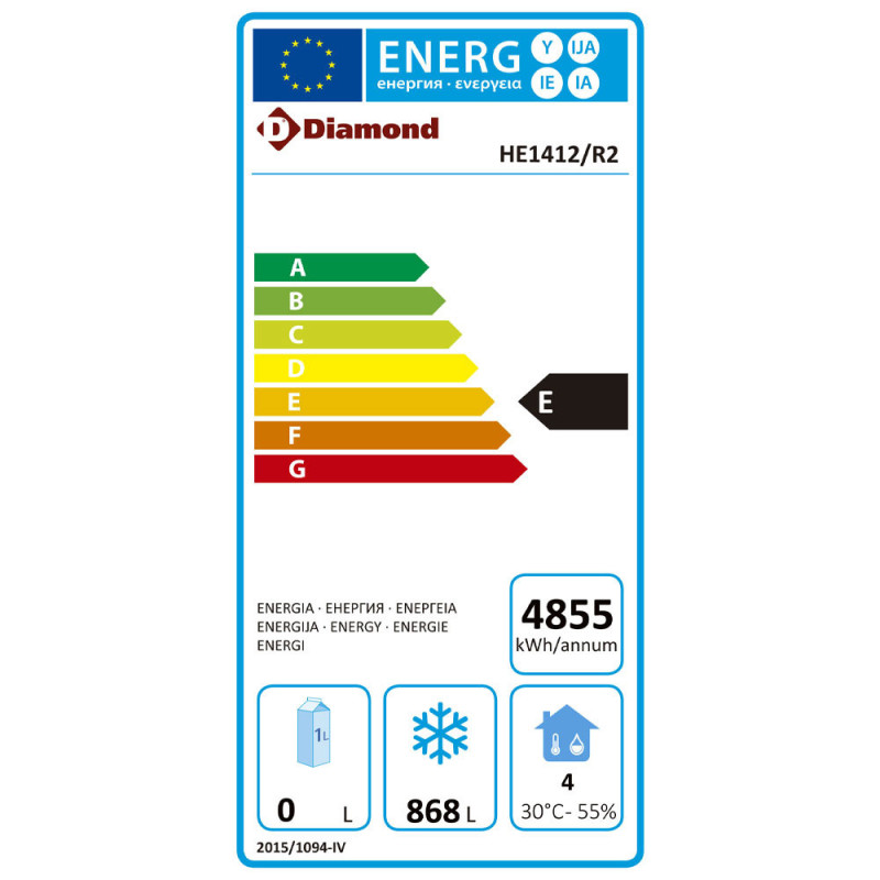 Armoire de congélation ventilée 1100 litres avec contrôle électronique - Diamond  au meilleur prix sur Restock CHR