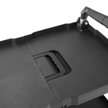 Petit chariot pliant en polypropylène 3 niveaux noir - 645 x 405 x 835 mm - VOGUE