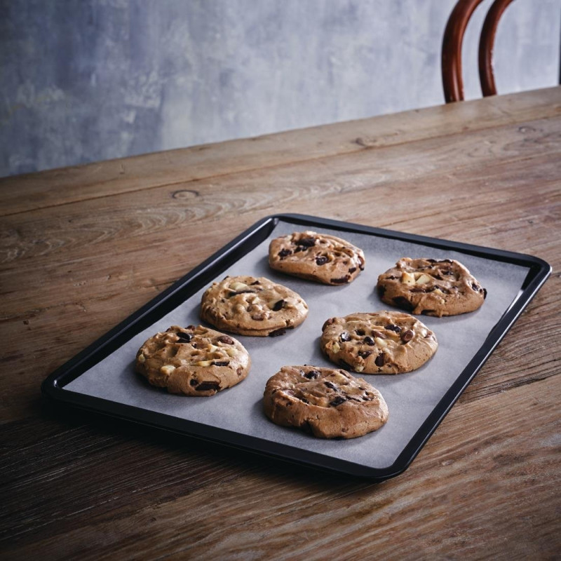 Plaque à pâtisserie antiadhésive en acier carbone - 370 x 257 x 16 mm - VOGUE