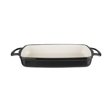 Plat en fonte rectangulaire noir 2,8L - 390 x 235 x 55 mm - VOGUE