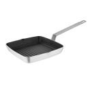 Poêle antiadhésive carrée fond rainuré 240mm - 257 x 502 x 117 mm - VOGUE