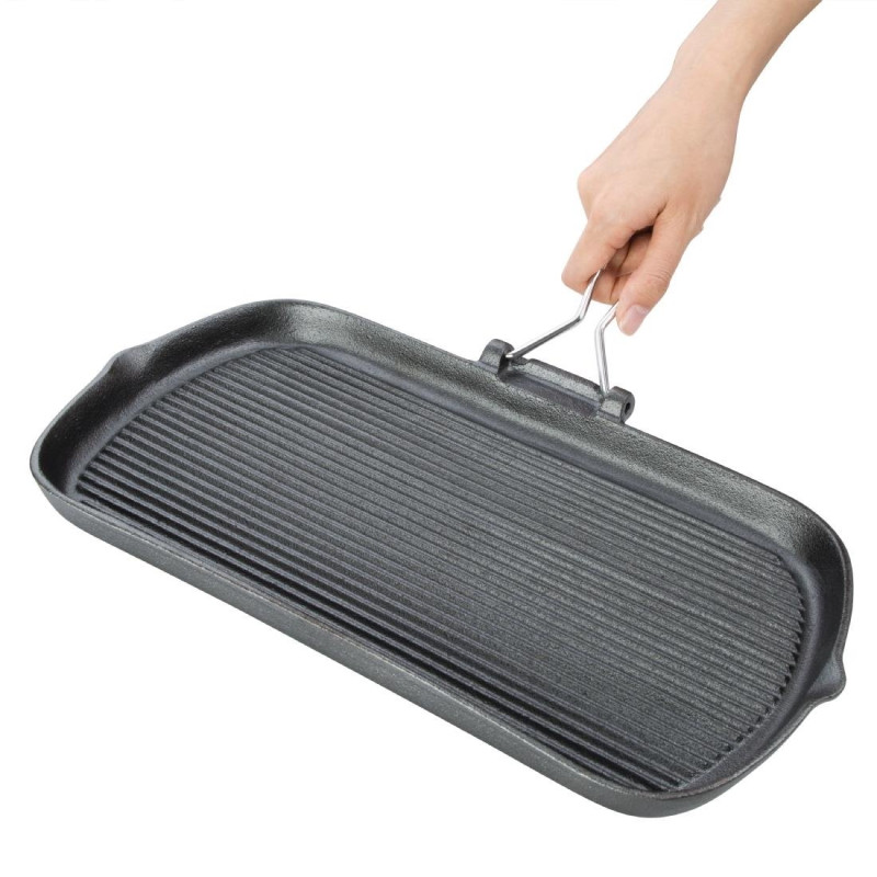 Poêle grill en fonte - 225 x 380 x 37 mm - VOGUE