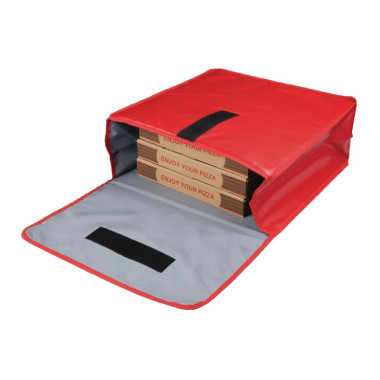 Sac de livraison isotherme pour pizza en vinyle - 455 x 455 x 195 mm - VOGUE
