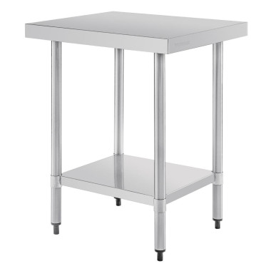 Table de préparation sans rebord en acier inoxydable - VOGUE
