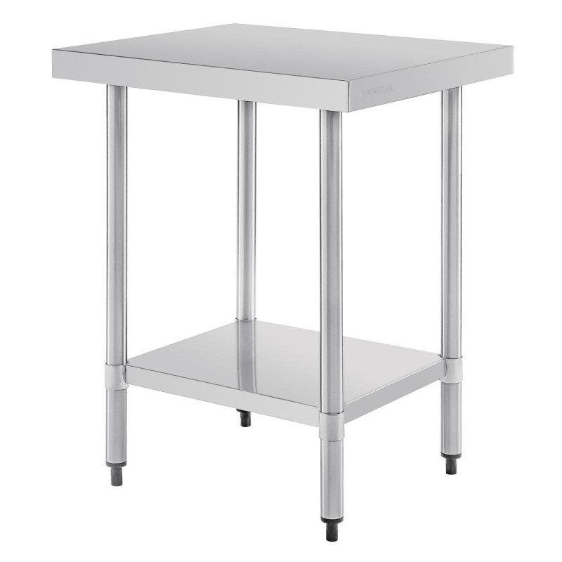 Table de préparation sans rebord en acier inoxydable - VOGUE