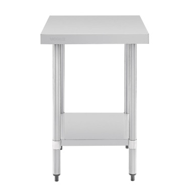 Table de préparation sans rebord en acier inoxydable - VOGUE