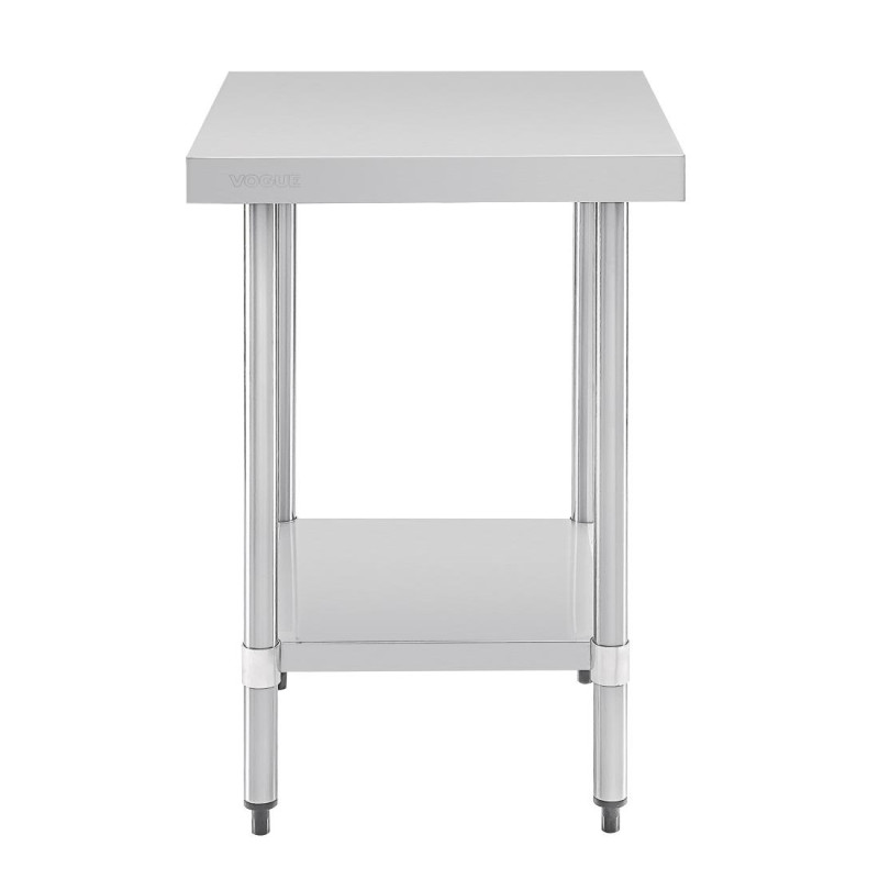 Table de préparation sans rebord en acier inoxydable - VOGUE