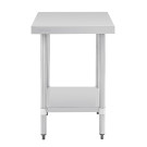Table de préparation sans rebord en acier inoxydable - VOGUE
