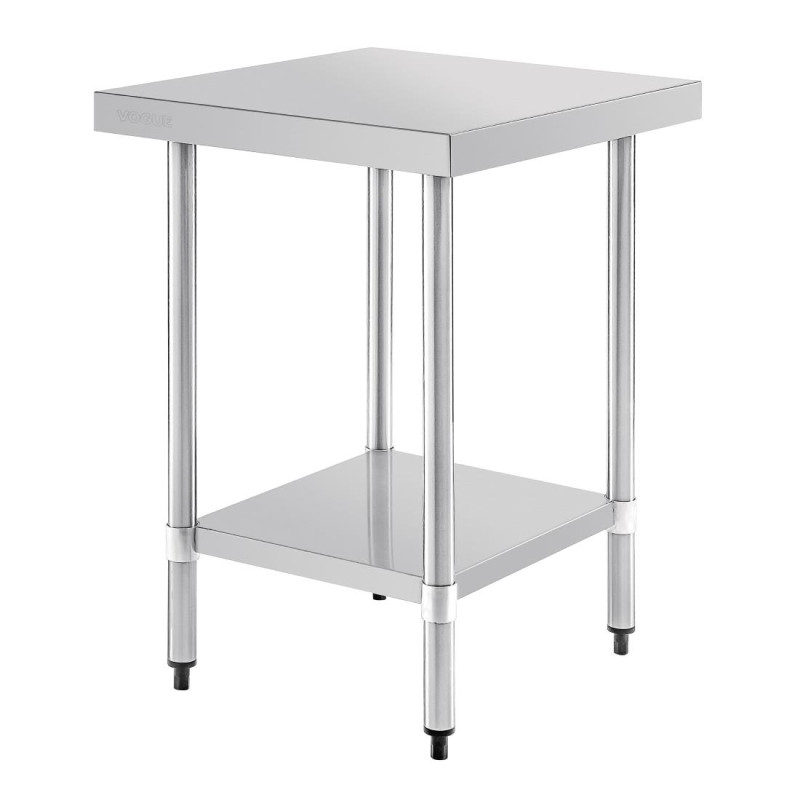 Table de préparation sans rebord en acier inoxydable - VOGUE