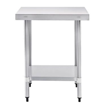 Table de préparation sans rebord en acier inoxydable - VOGUE