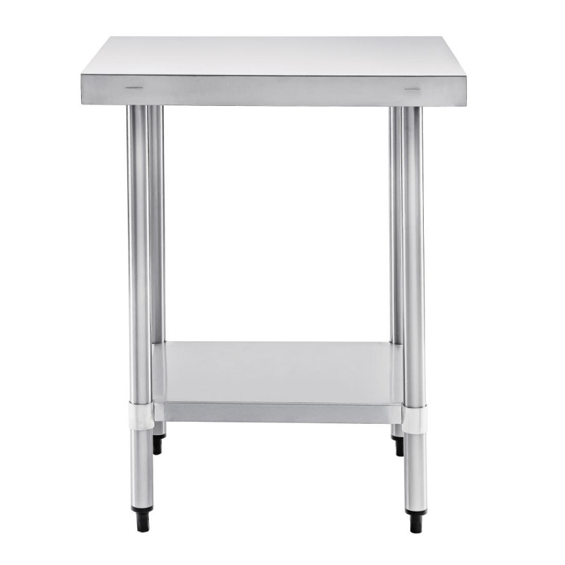 Table de préparation sans rebord en acier inoxydable - VOGUE