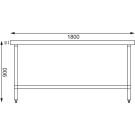 Table inox centrale 1800mm - 1800 x 900 x 900 mm - VOGUE