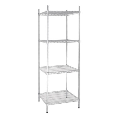 Tour de rangement métallique 4 niveaux - 610 x 610 x 1830 mm - VOGUE