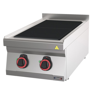 Fourneau électrique professionnel - 2 plaques coup de feu - 40cm - 5000W - Casselin  au meilleur prix sur Restock CHR