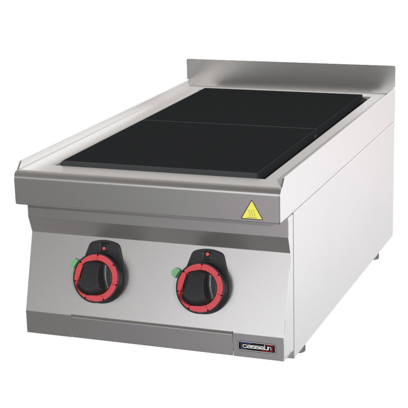Fourneau électrique professionnel - 2 plaques coup de feu - 40cm - 5000W - Casselin  au meilleur prix sur Restock CHR