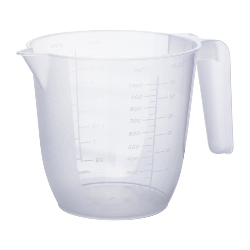 Pichet mesureur en polypropylène Cuisine 1 L - 13 x 18 x 12 mm - WHAM