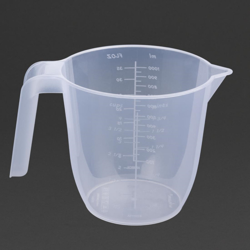 Pichet mesureur en polypropylène Cuisine 1 L - 13 x 18 x 12 mm - WHAM