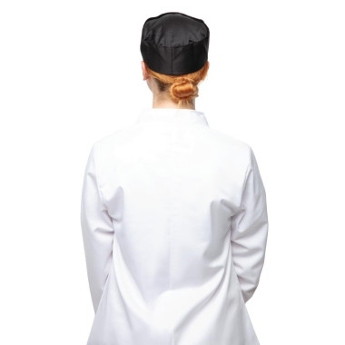 Calot de cuisine en polycoton Whites noir XL - WHITES CHEFS CLOTHING