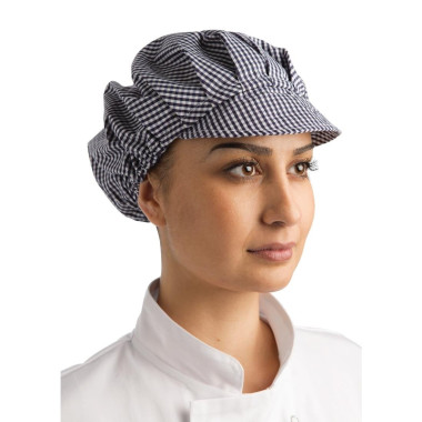 Charlotte à visière Whites carreaux bleus et blancs - WHITES CHEFS CLOTHING