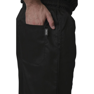 Pantalon de cuisine en polycoton Whites Vegas noir M - 86 x 91 x 84 mm - WHITES CHEFS CLOTHING