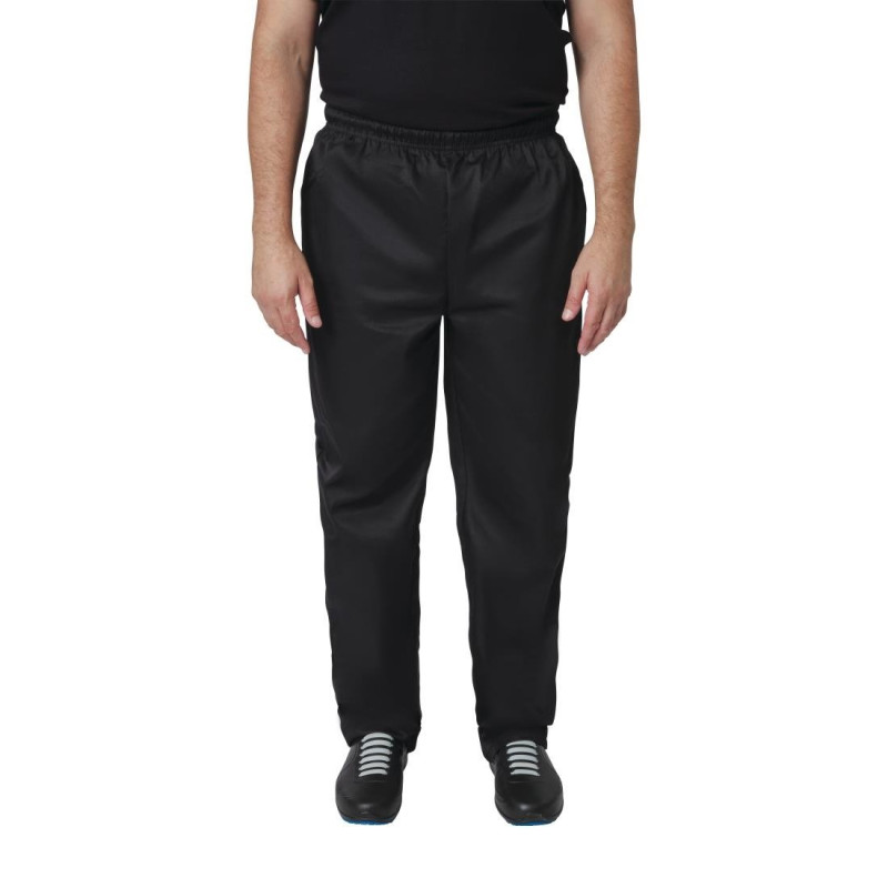 Pantalon de cuisine en polycoton Whites Vegas noir XXL - 117 x 122 x 84 mm - WHITES CHEFS CLOTHING