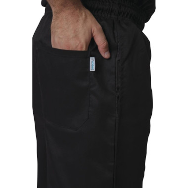 Pantalon de cuisine mixte Whites Vegas noir 3XL - WHITES CHEFS CLOTHING