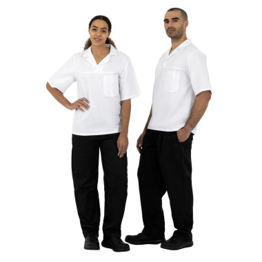 Pantalon de cuisine en polycoton Whites Vegas noir XXL - 117 x 122 x 84 mm - WHITES CHEFS CLOTHING