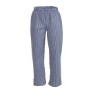 Pantalon de cuisine mixte Whites Vegas petits carreaux bleu et blanc XS - 66 x 71 x 84 mm - WHITES CHEFS CLOTHING