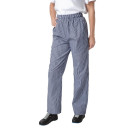 Pantalon de cuisine mixte Whites Vegas petits carreaux bleu et blanc XS - 66 x 71 x 84 mm - WHITES CHEFS CLOTHING