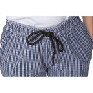 Pantalon de cuisine mixte Whites Vegas petits carreaux bleu et blanc XS - 66 x 71 x 84 mm - WHITES CHEFS CLOTHING