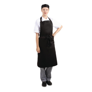 Tablier bavette Whites noir - WHITES CHEFS CLOTHING
