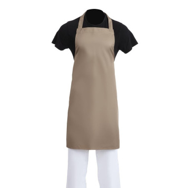 Tablier bavette Whites polyester-coton marron clair - WHITES CHEFS CLOTHING