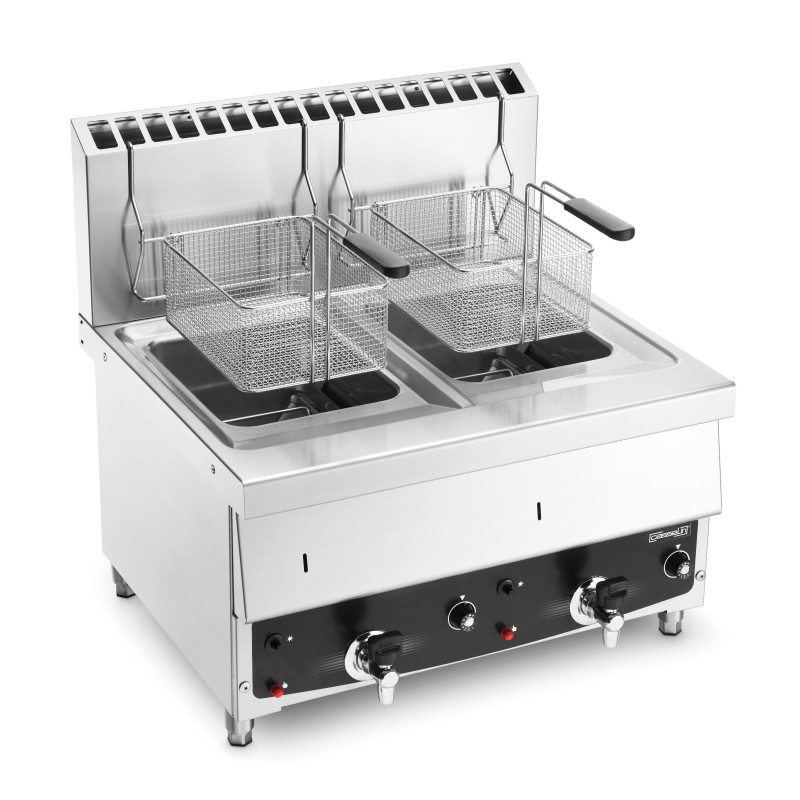Friteuse gaz double - 2x10L - 13000W - Casselin  au meilleur prix sur Restock CHR