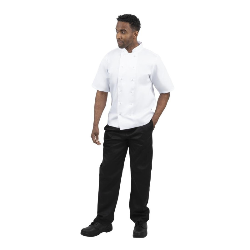 Veste de cuisine Whites Boston manches courtes blanche S - WHITES CHEFS CLOTHING