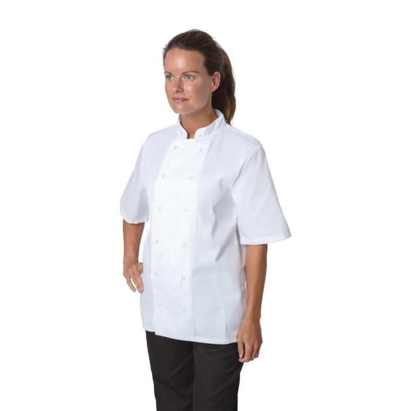 Veste de cuisine Whites Boston manches courtes blanche S - WHITES CHEFS CLOTHING