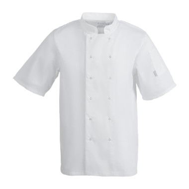 Veste de cuisine Whites Vegas mixte manches courtes blanche 3XL - WHITES CHEFS CLOTHING
