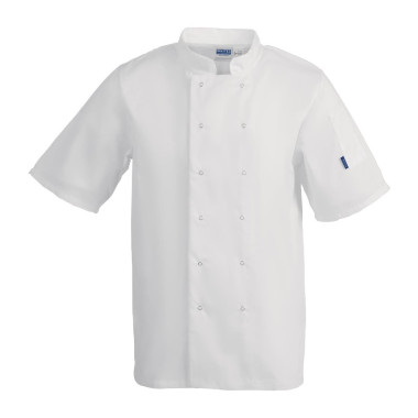 Veste de cuisine Whites Vegas mixte manches courtes blanche XS - WHITES CHEFS CLOTHING