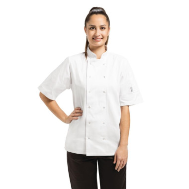 Veste de cuisine Whites Vegas mixte manches courtes blanche XS - WHITES CHEFS CLOTHING