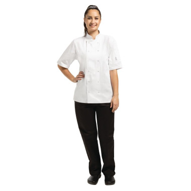 Veste de cuisine Whites Vegas mixte manches courtes blanche XS - WHITES CHEFS CLOTHING