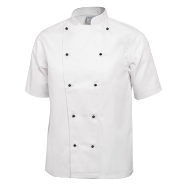 Veste de cuisine mixte Whites Chicago manches courtes blanche L - WHITES CHEFS CLOTHING