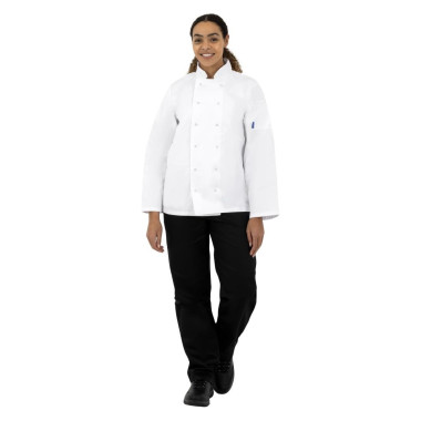 Veste de cuisine mixte Whites Vegas manches longues blanche S - WHITES CHEFS CLOTHING