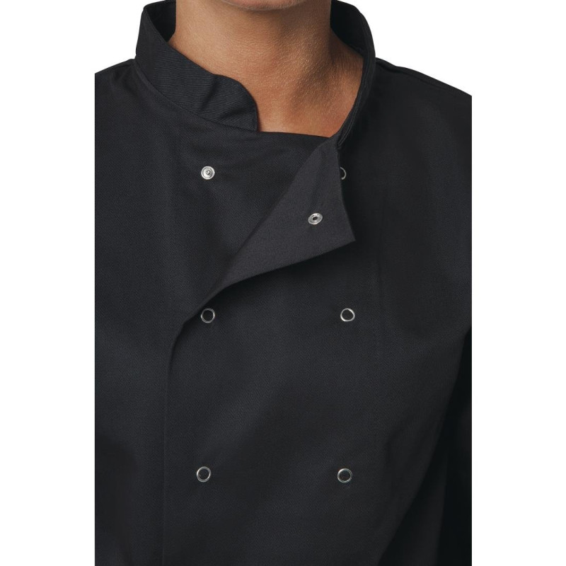 Veste de cuisine mixte Whites Vegas manches longues noire L - WHITES CHEFS CLOTHING