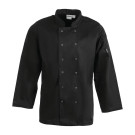 Veste de cuisine mixte Whites Vegas manches longues noire M - WHITES CHEFS CLOTHING