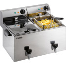 Friteuse double - 2x8L - Température 0/180°C - Cuves amovibles - Robinet vidange - Saro  au meilleur prix sur Restock CHR