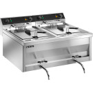 Friteuse double - 2x9L - Température 0/180°C - Cuves amovibles - Robinet vidange - Saro  au meilleur prix sur Restock CHR