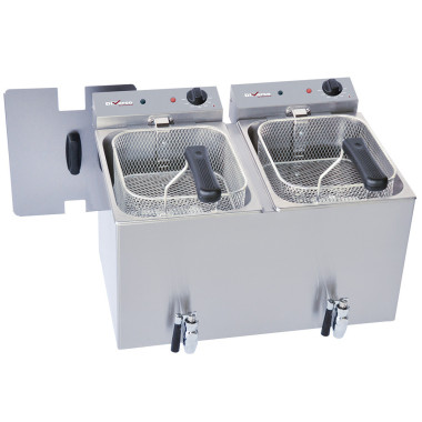 Friteuse de table électrique 2x8 litres  robinet - Diverso  au meilleur prix sur Restock CHR