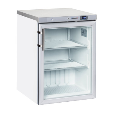 Mini armoire réfrigérée négative vitrée 200 L blanche - Casselin