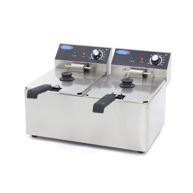 Friteuse professionnelle - 2 x 8L - 2 paniers - 2,8 kg de frites - Maxima  au meilleur prix sur Restock CHR