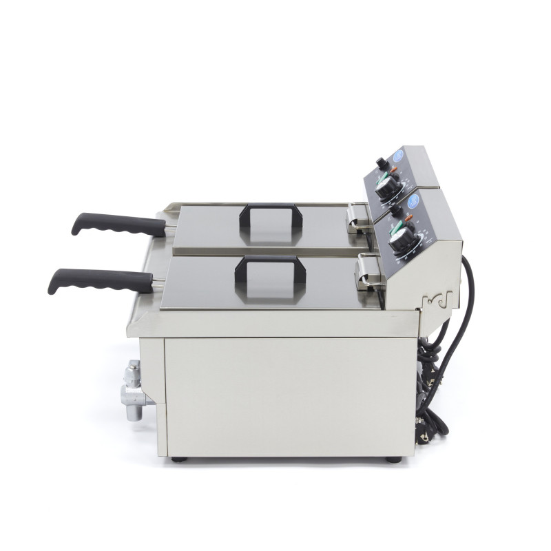 Friteuse - 2 x 10L - 2 Paniers - avec Robinet de Vidange - Maxima  au meilleur prix sur Restock CHR